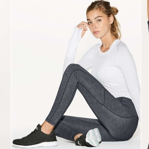 Pants - Lululemon Speed Up Tight *Full-On Luxtreme Brushed 26". Heathered Black. Size 8.